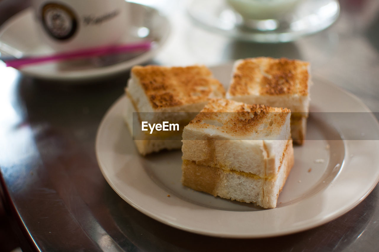 Close-up of served food