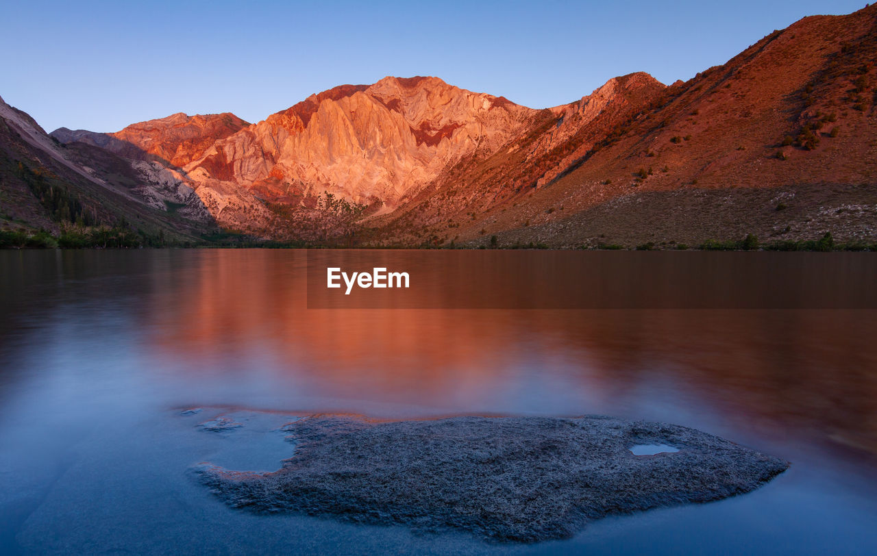 Sunrise over convict lake in california