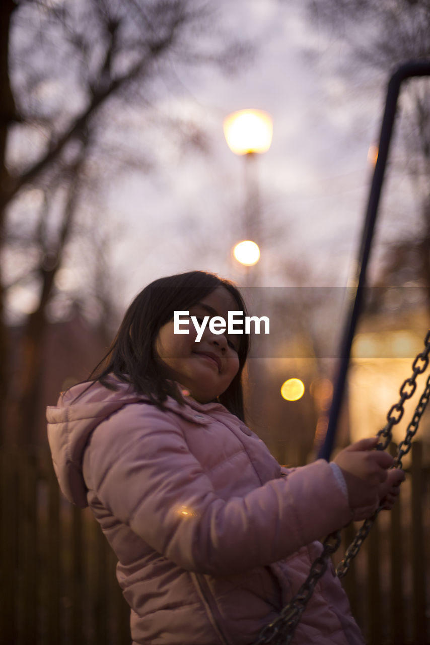 Portrait of girl at dusk