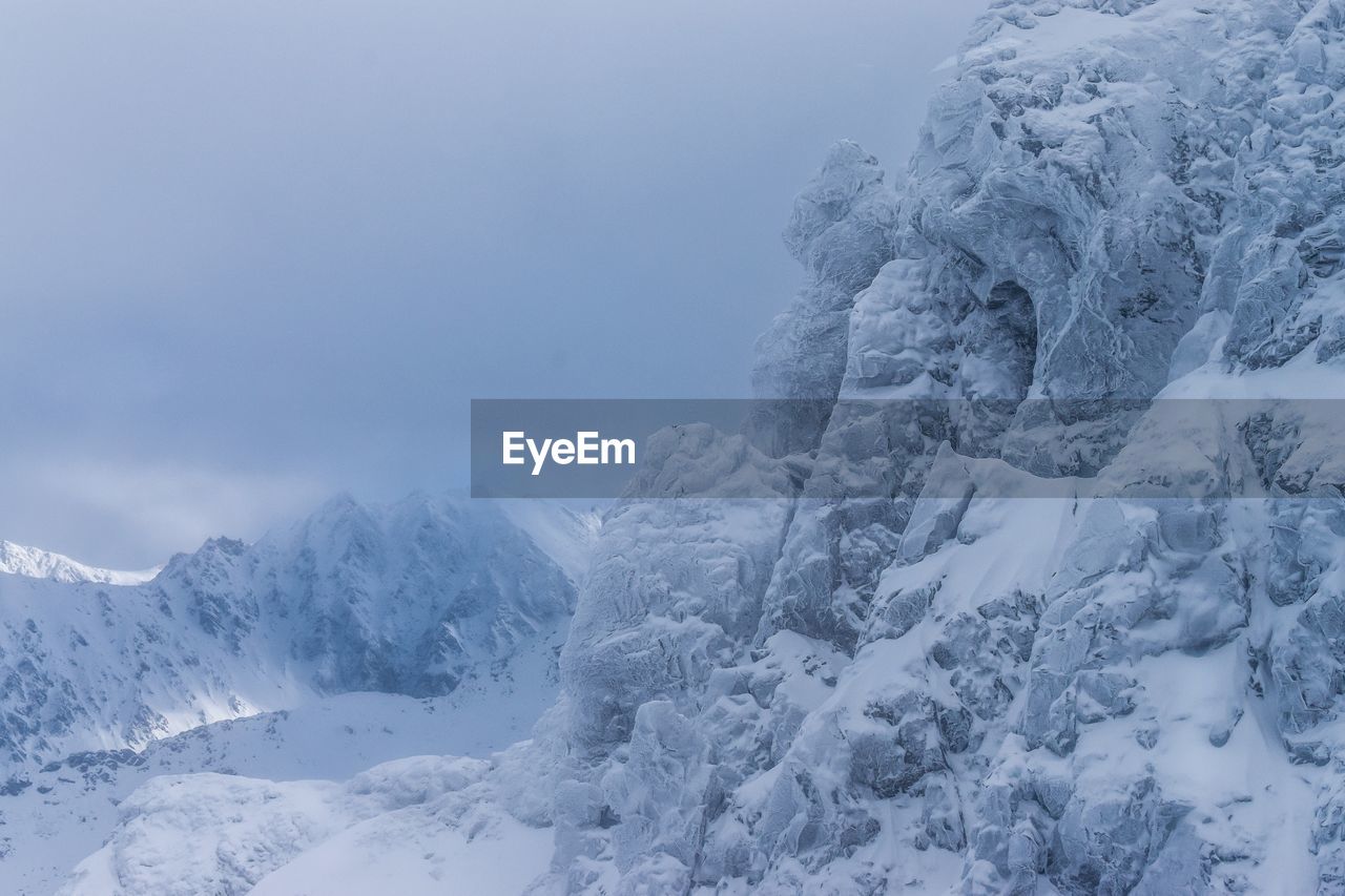 CLOSE-UP OF SNOW COVERED LANDSCAPE