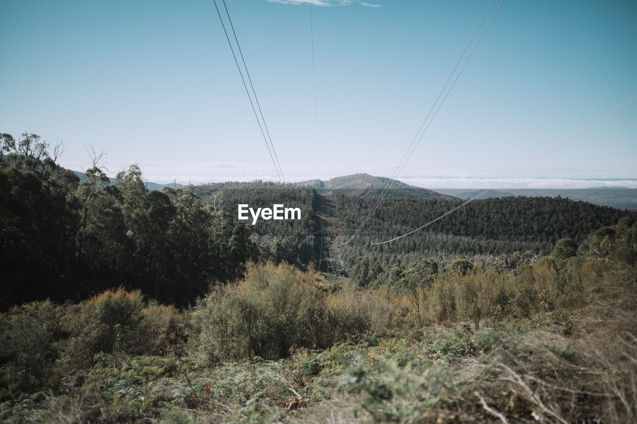 High angle view of landscape against sky