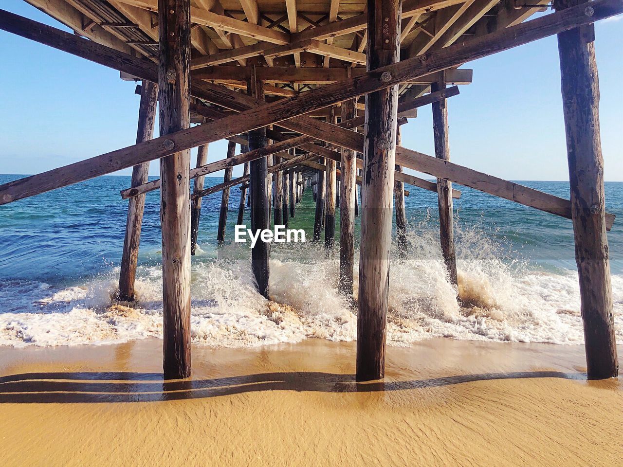 VIEW OF PIER ON BEACH