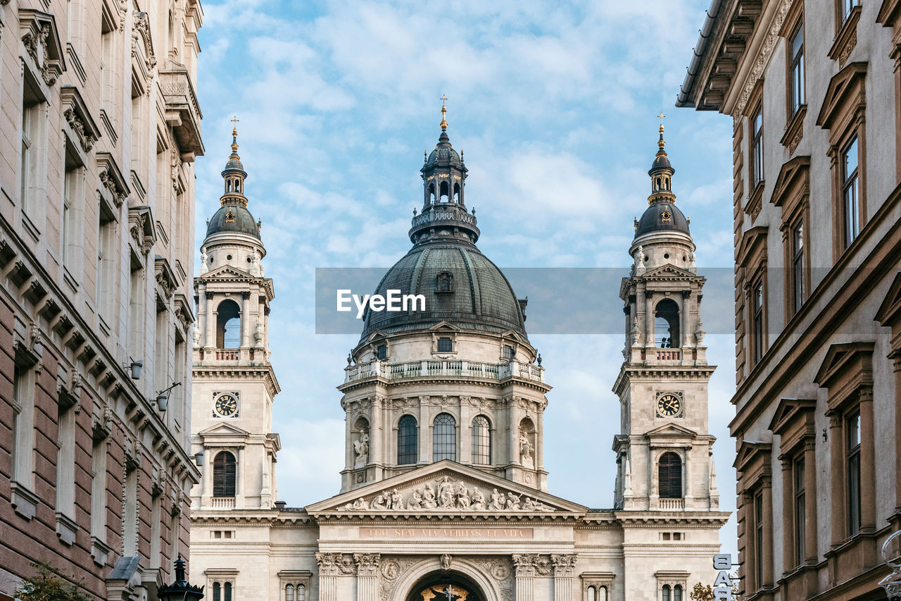 Zrinyi street and szent istvan bazilika in budapest, hungary