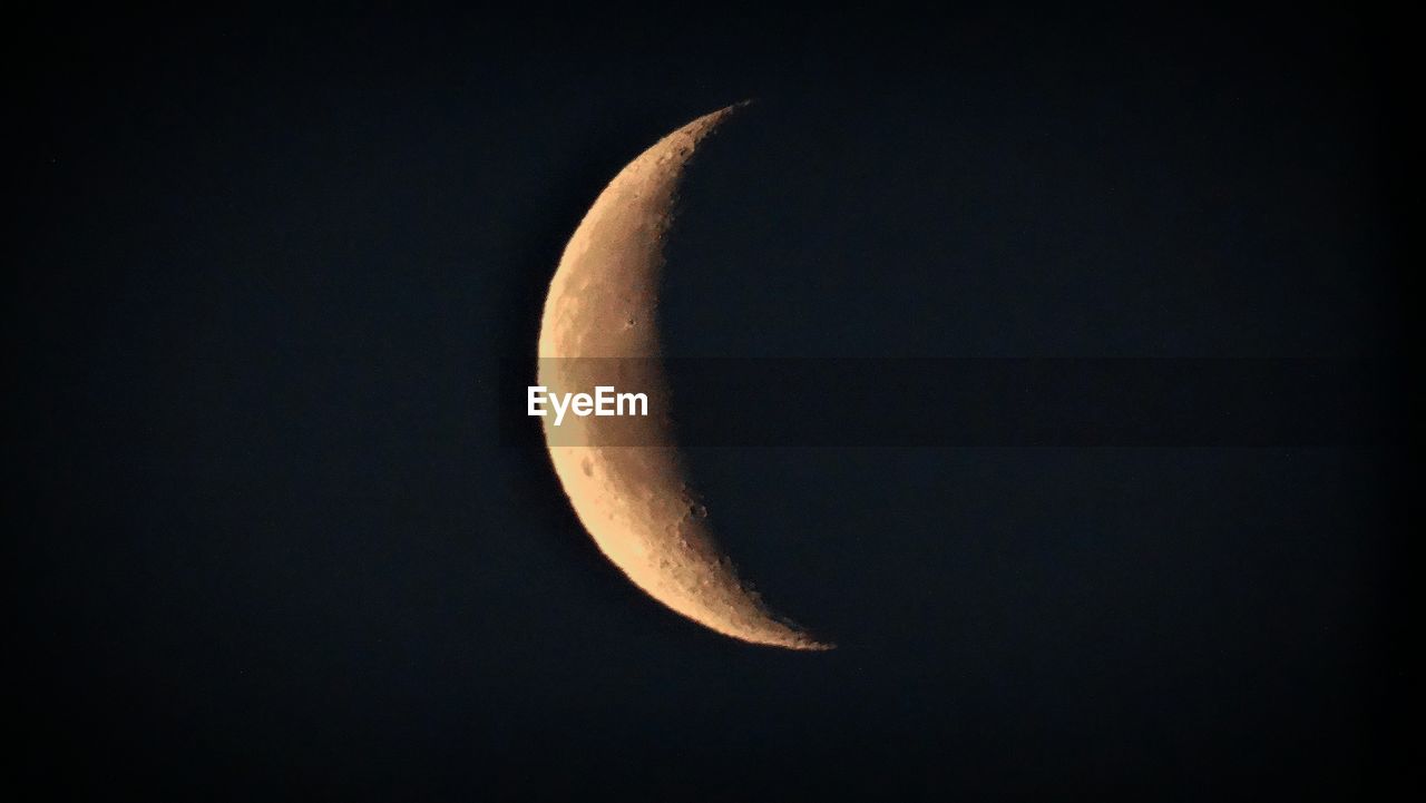 CLOSE-UP OF MOON IN SKY