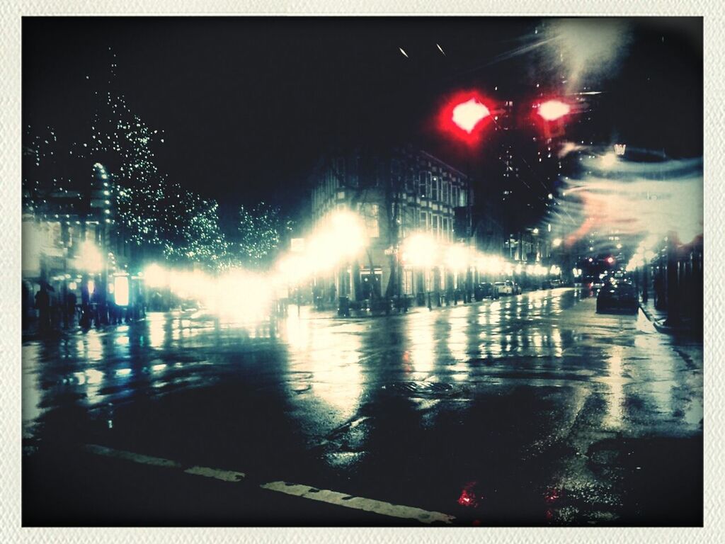 VIEW OF ILLUMINATED STREET LIGHTS