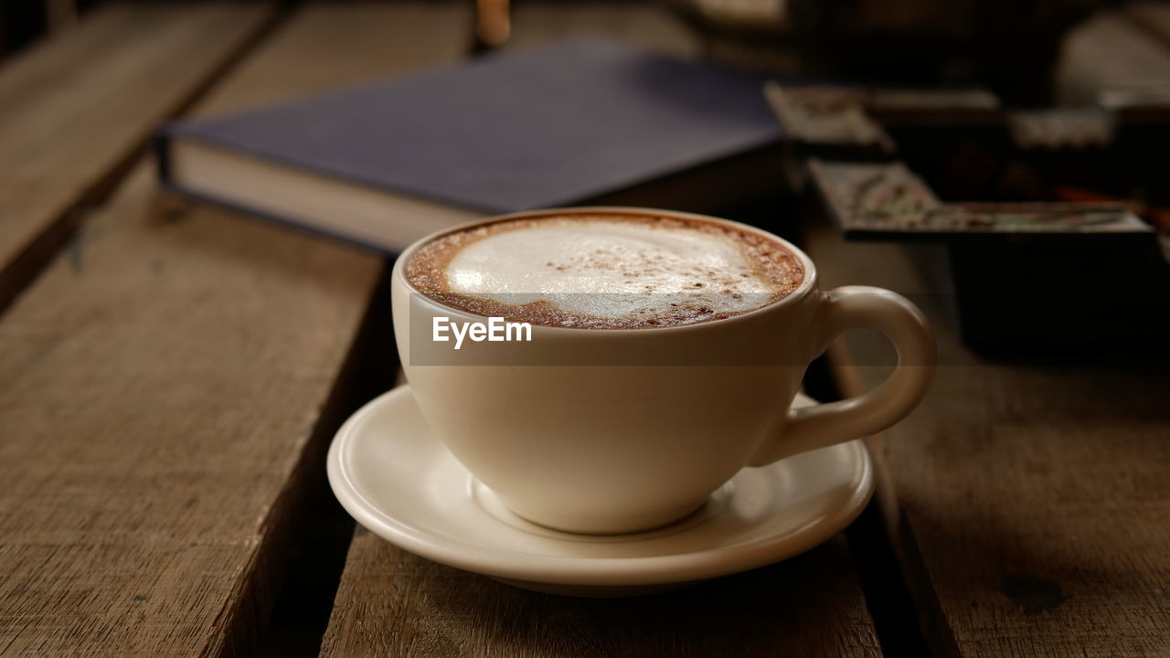 Close-up of coffee on table