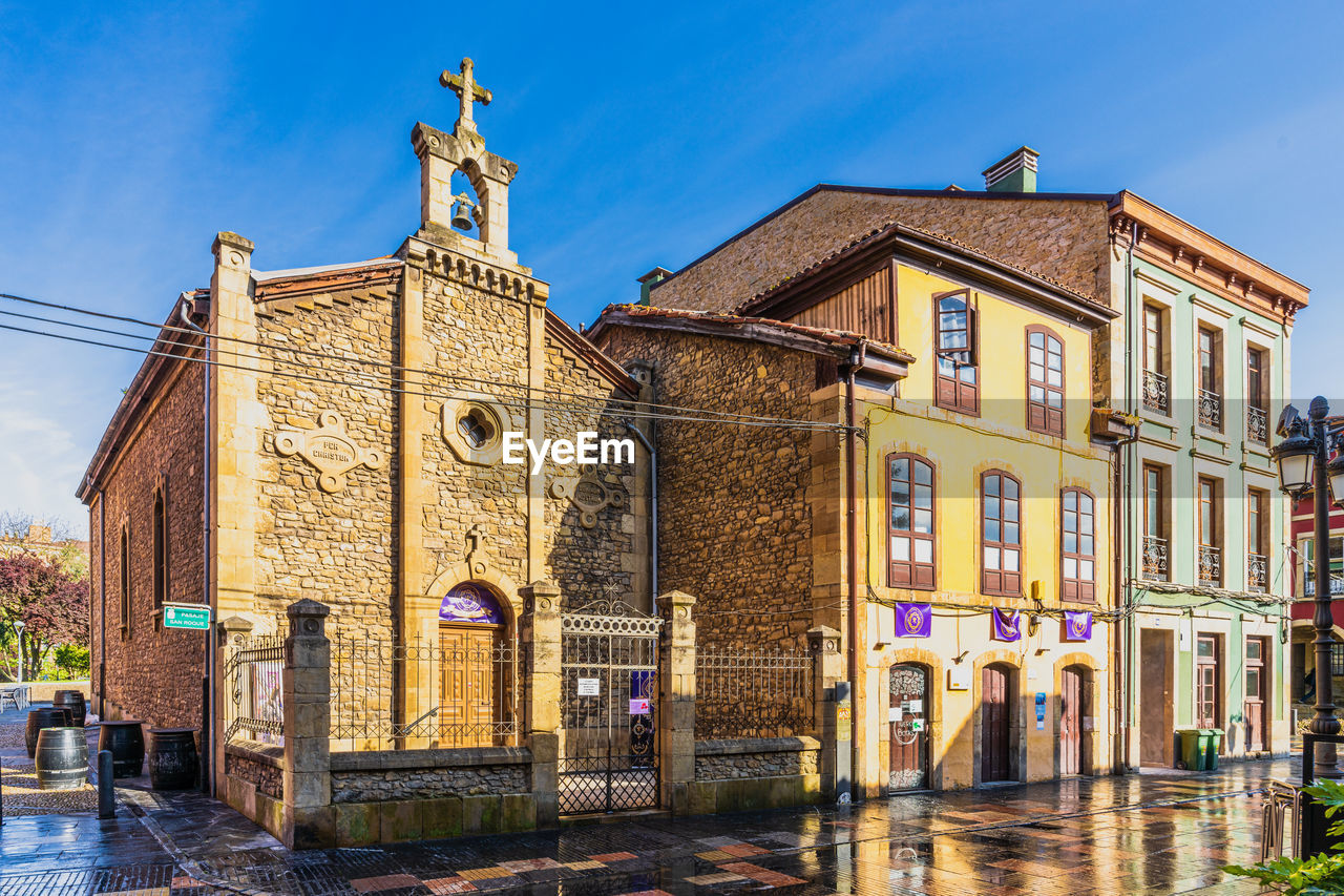 low angle view of church against sky