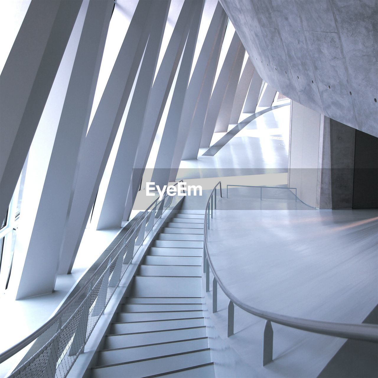 Low angle view of staircase in modern building