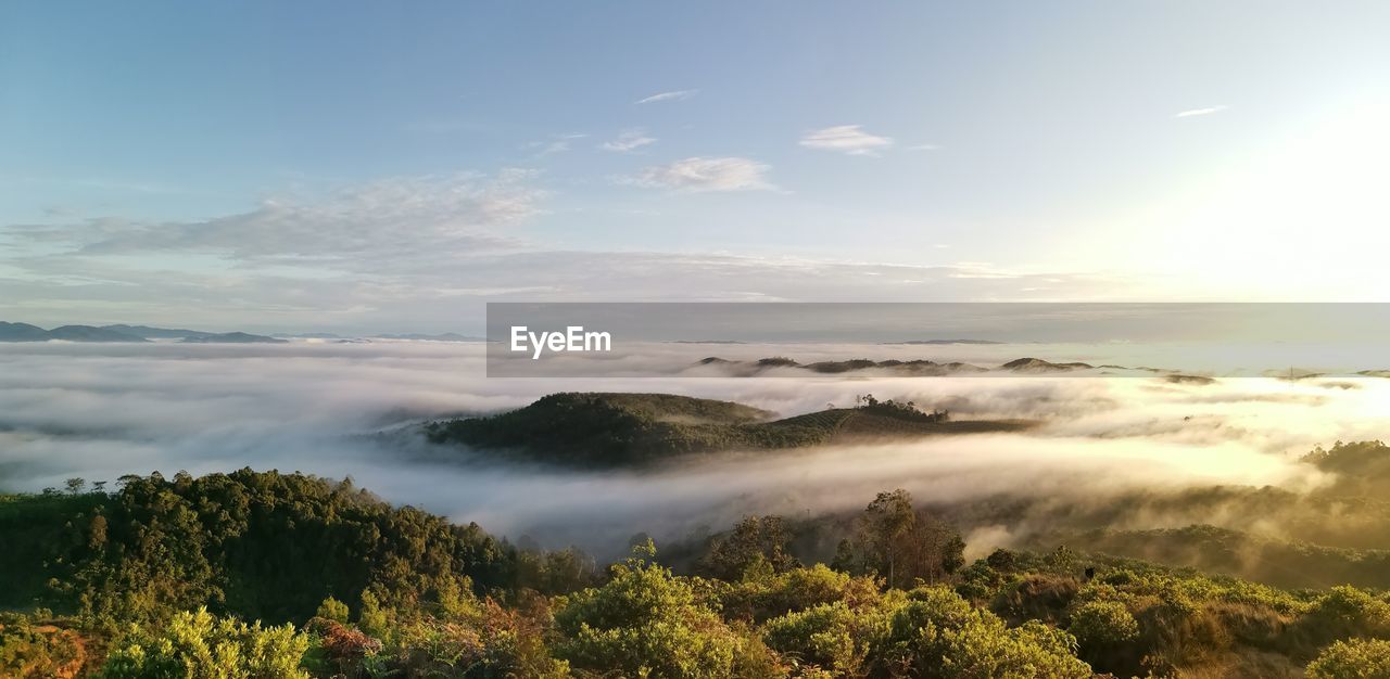 Panoramic view at awan karpet bukit senaling