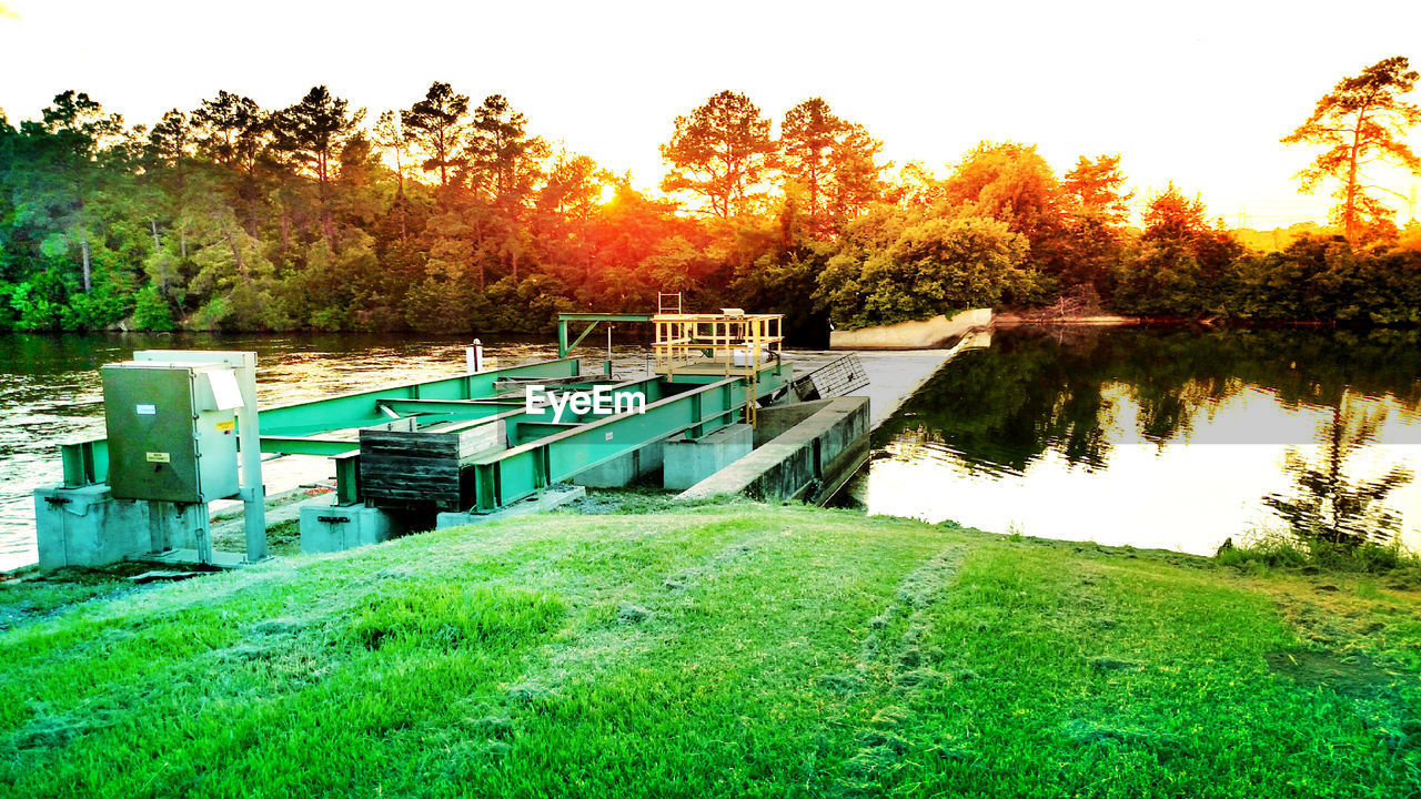 Scenic view of calm lake