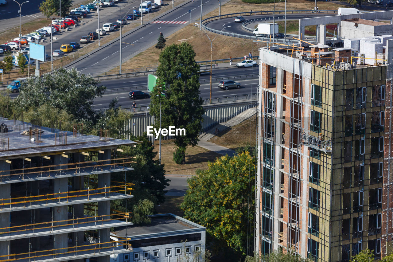 high angle view of cityscape