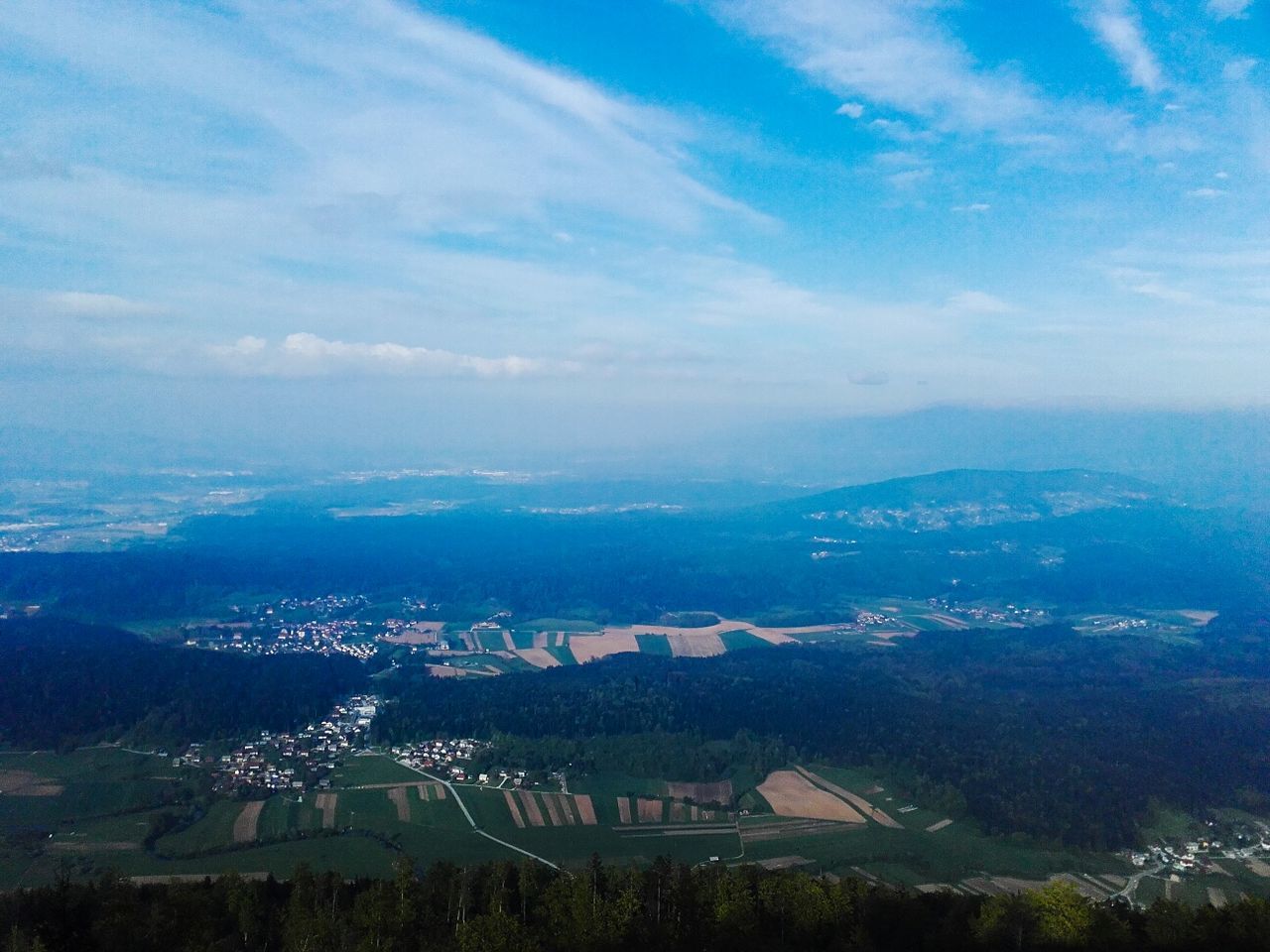 AERIAL VIEW OF MOUNTAIN RANGE