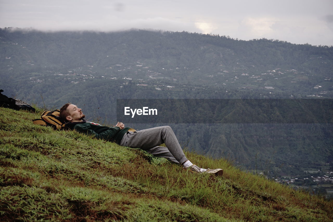 Morning in the mountain batur 