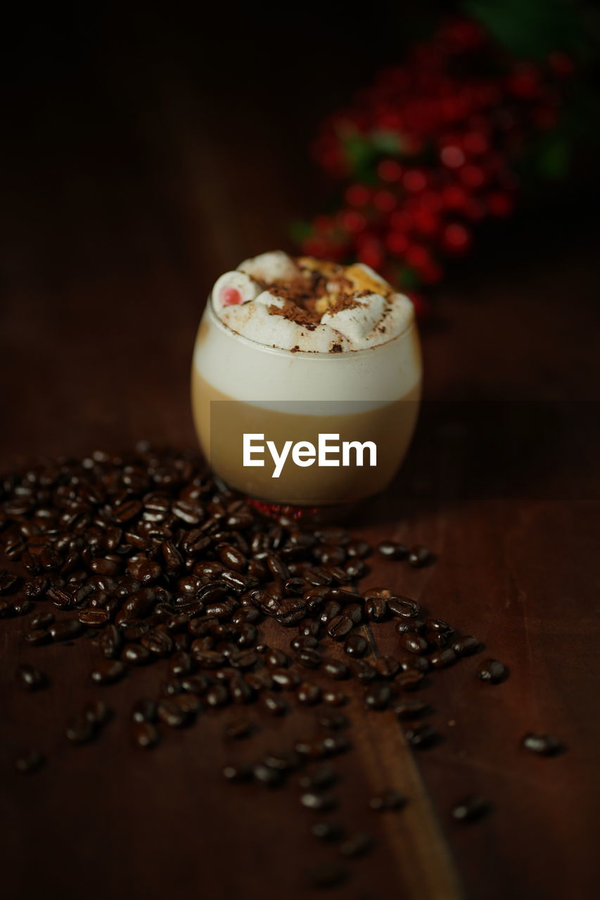 Close-up of coffee on table