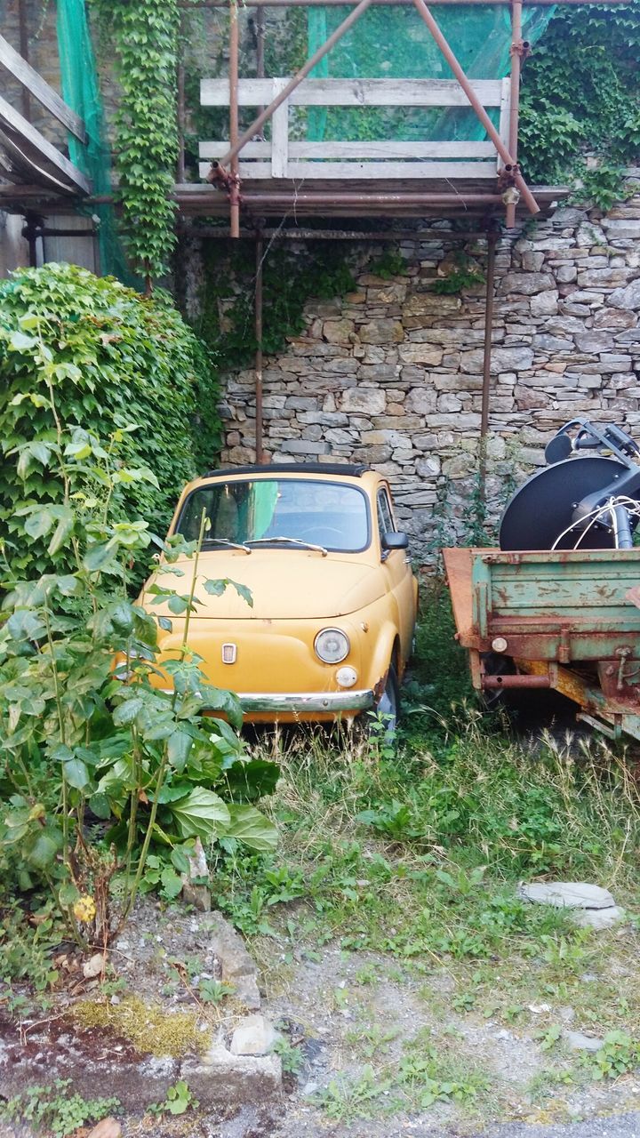 ABANDONED CAR ON ROAD