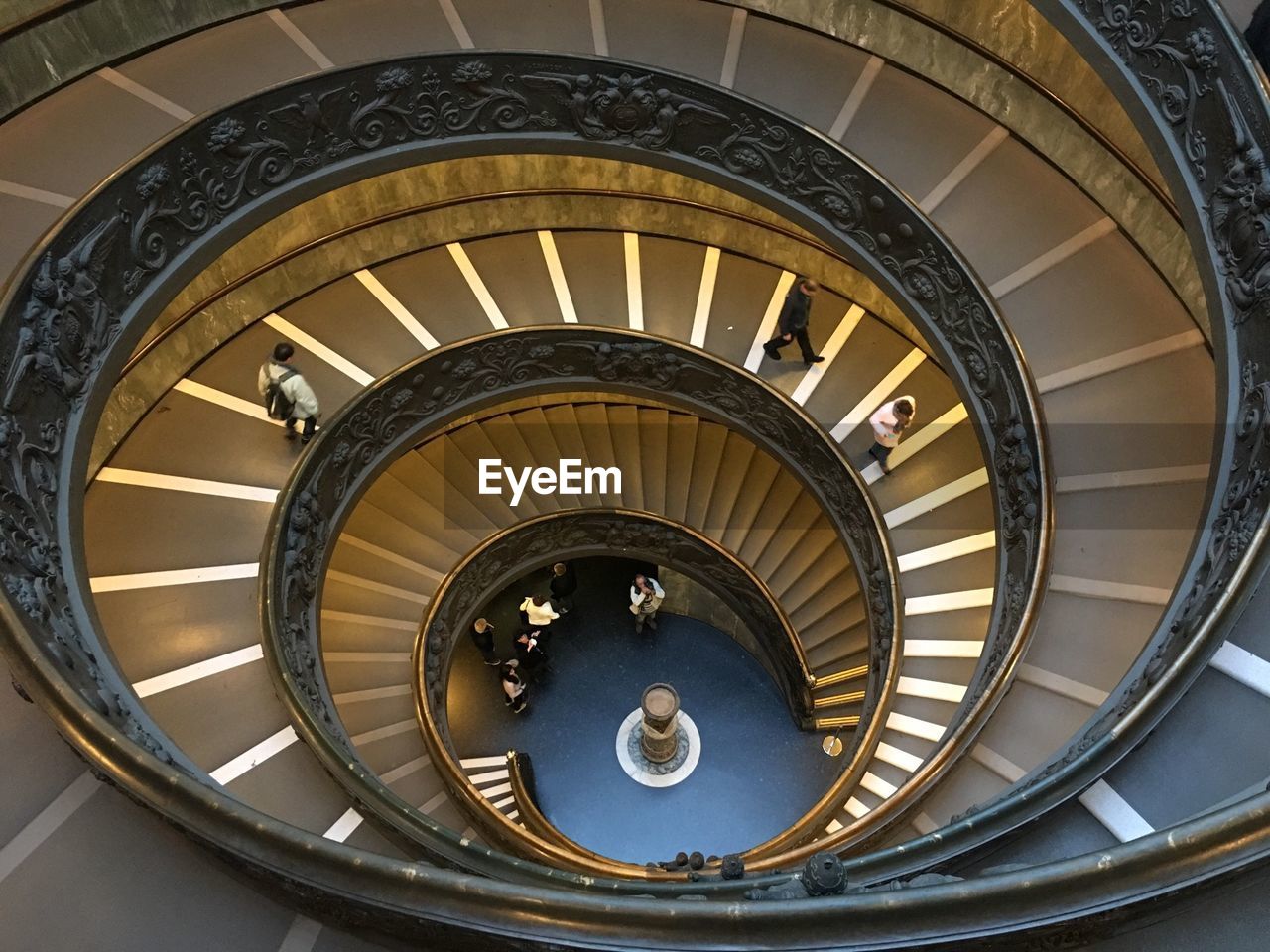 Low angle view of spiral staircase