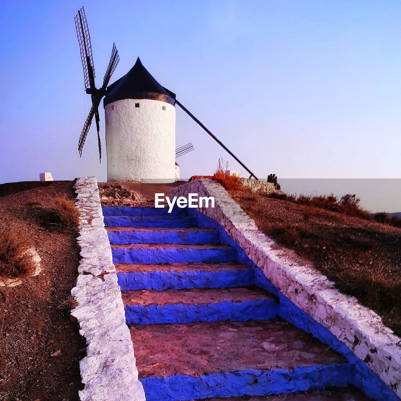 Windmill at consuegra, la mancha, spain.