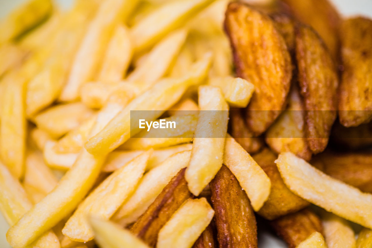 FULL FRAME SHOT OF FRIES AND RICE