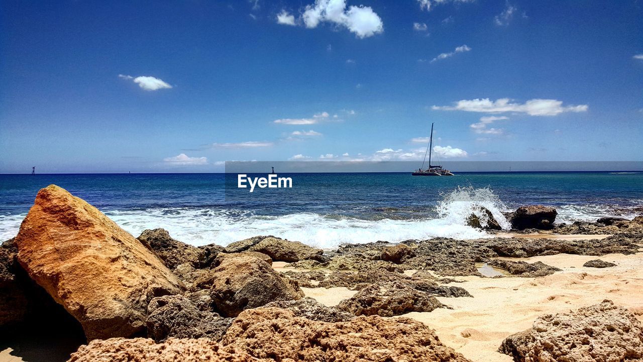 Scenic view of sea against sky