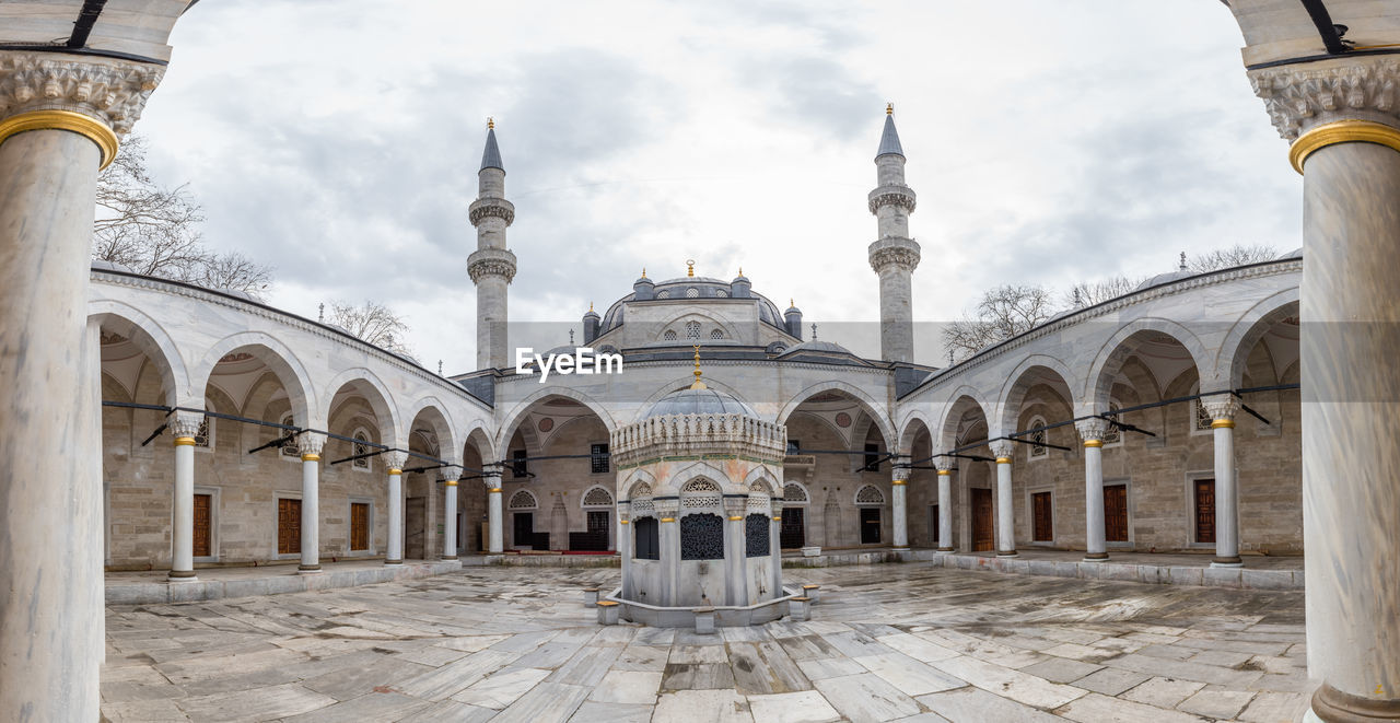 High Resolution panoramic exterior view of Valide-i Cedid Mosque located in Uskudar,Istanbul,Turkey.03 January 2018 Ancient Angle Architectural Architecture Building Cedid City Culture Day Destination Dome Exterior High Historic Historical History Islam Islamic Istanbul Landmark Minaret Monument Mosque Muslim New Old Orient Ottoman Outside Panorama Panoramic Populer Resolution Scene Square Sultan Tourism Travel Turkey Turkish Urban Uskudar Valide Validei View Wall Wide