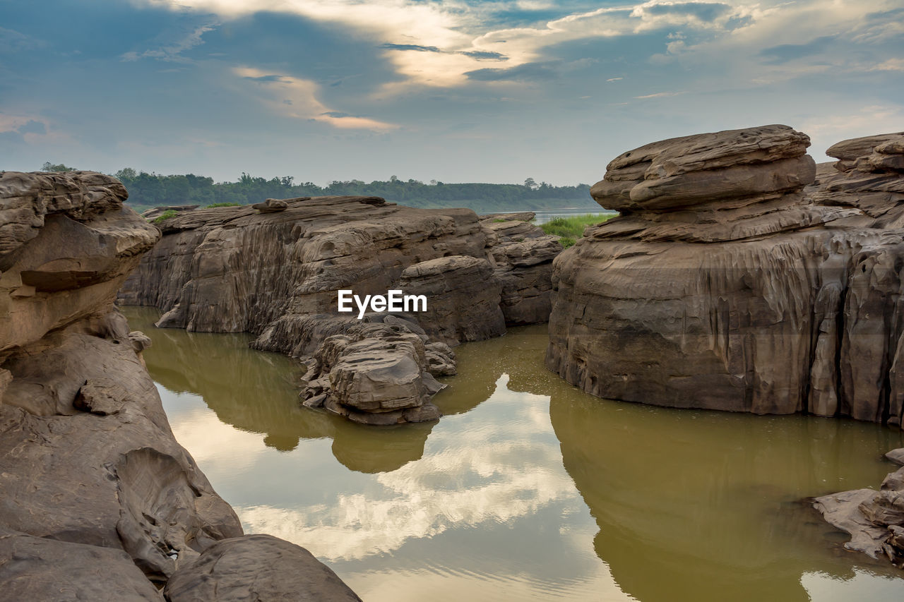 ROCK FORMATION AGAINST SKY