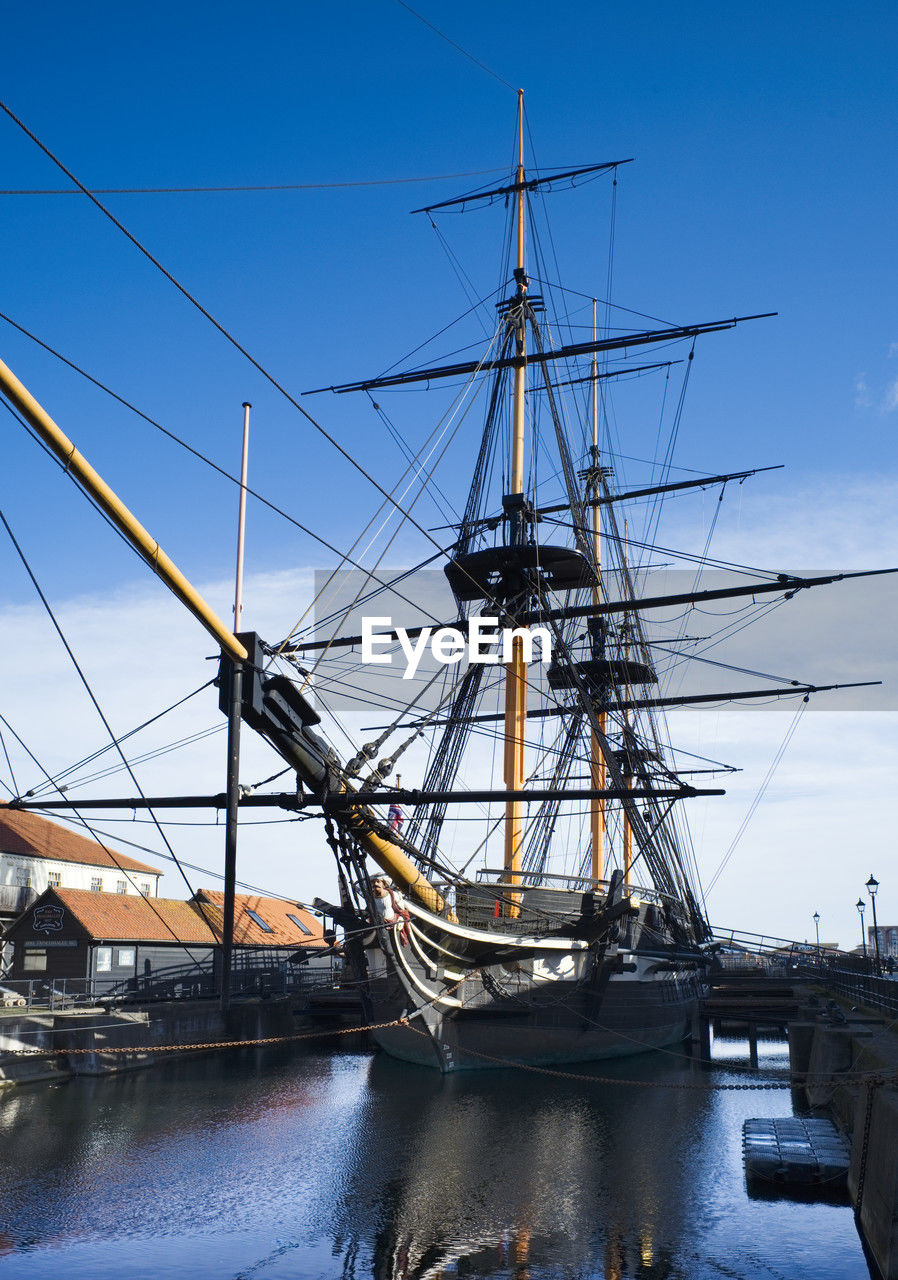 Hms trincomalee now renovated and moored at hartlepool