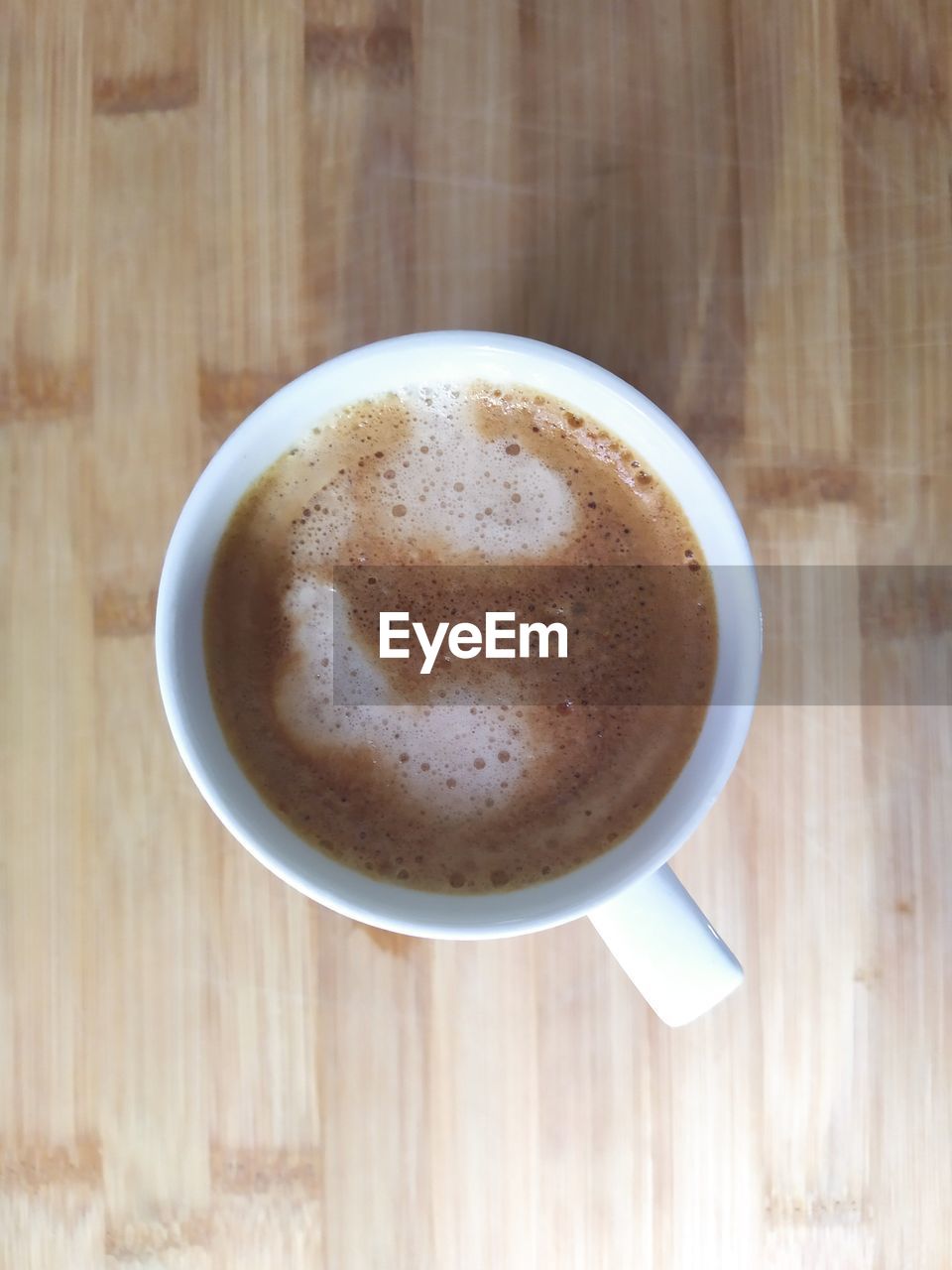 High angle view of coffee on table