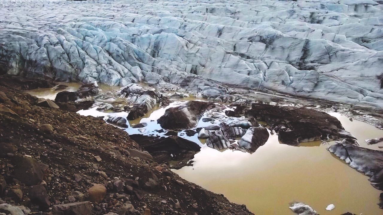 SCENIC VIEW OF FROZEN LAKE