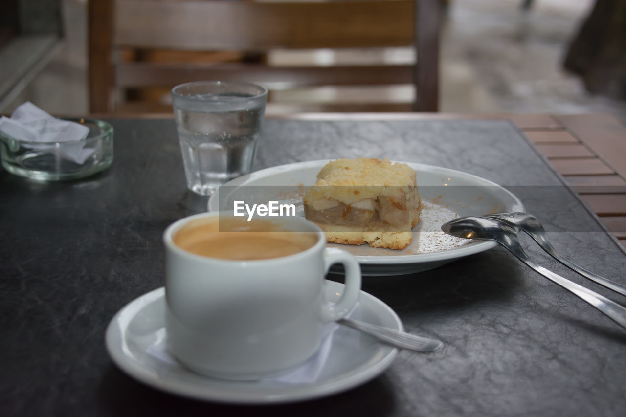 Close-up of breakfast on table