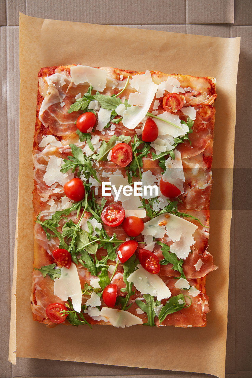 Directly above shot of pizza