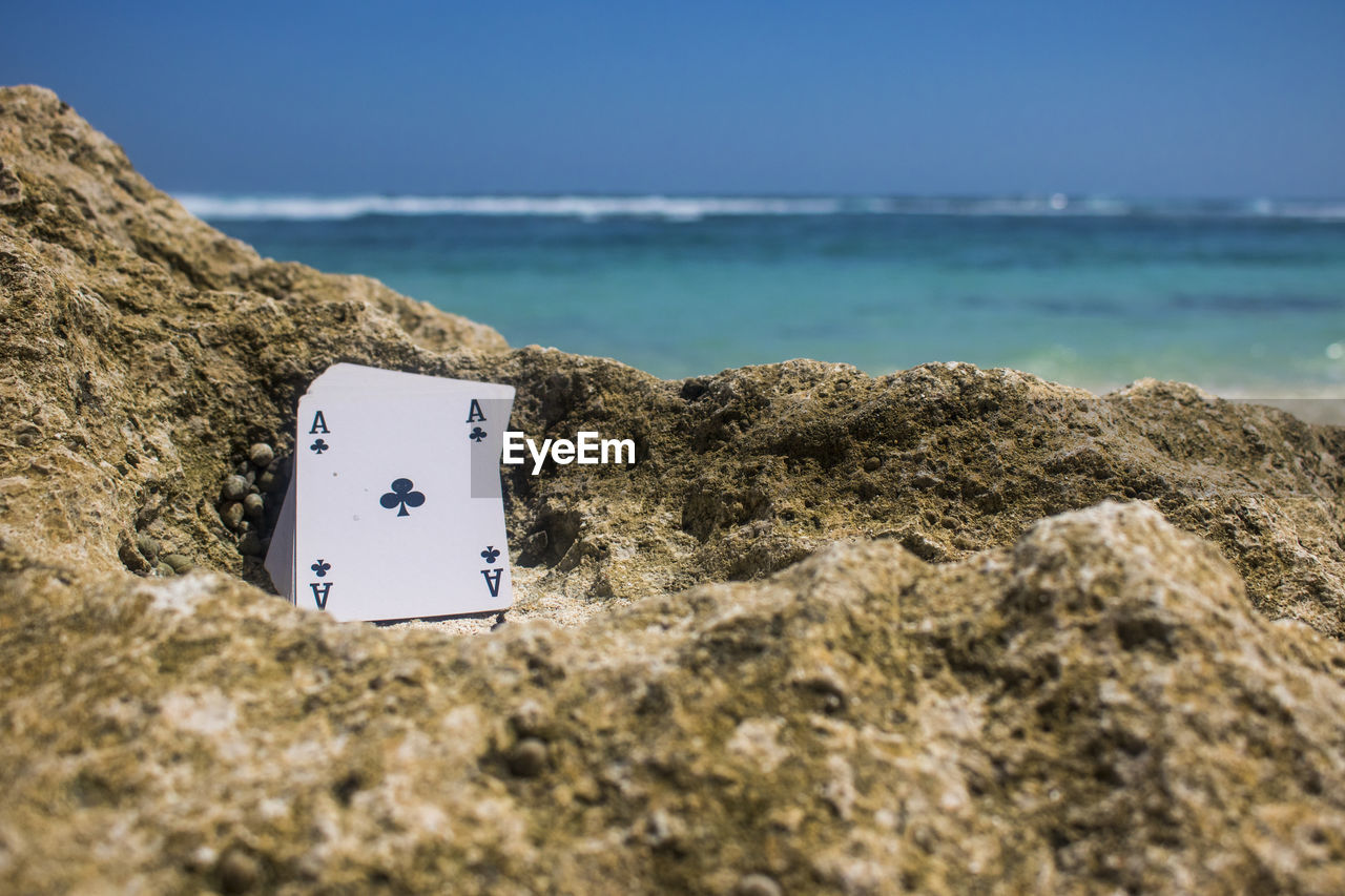 VIEW OF ROCKS ON BEACH