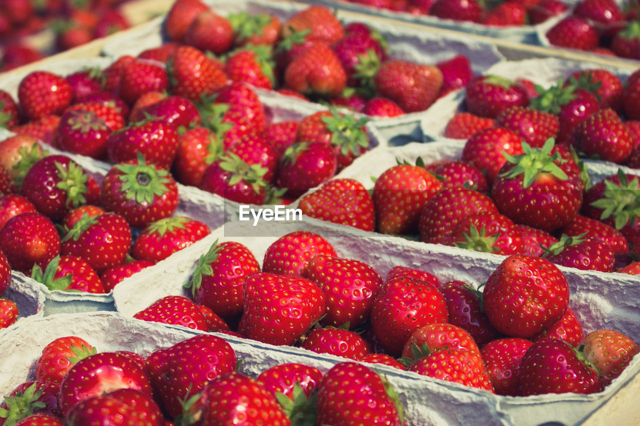 CLOSE-UP OF CHERRIES IN MARKET