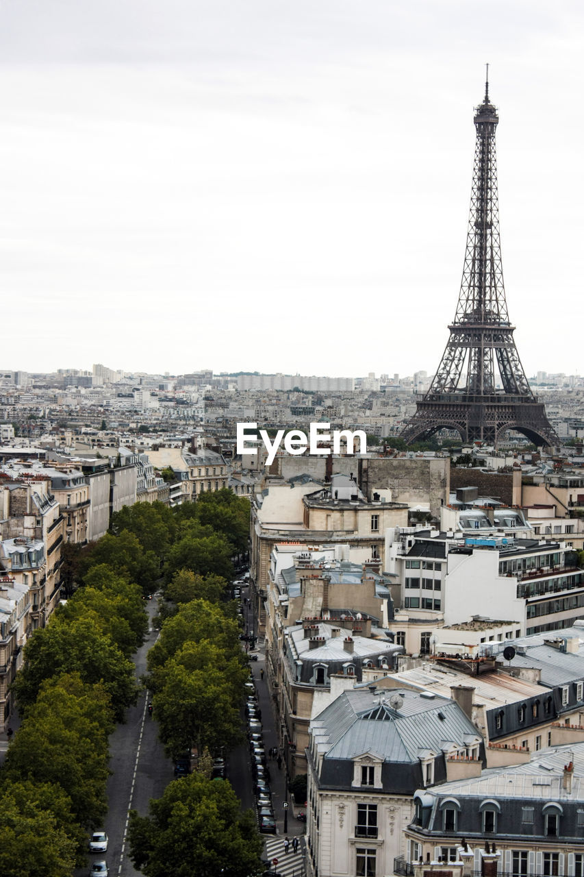 Cityscape with eiffel tower in background