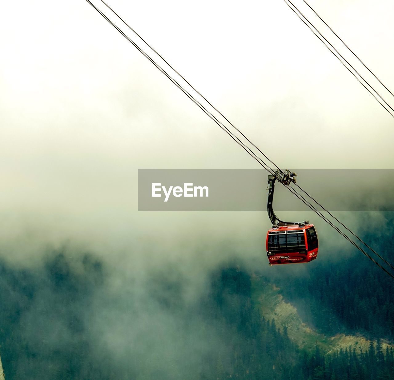 LOW ANGLE VIEW OF CABLE CAR AGAINST SKY
