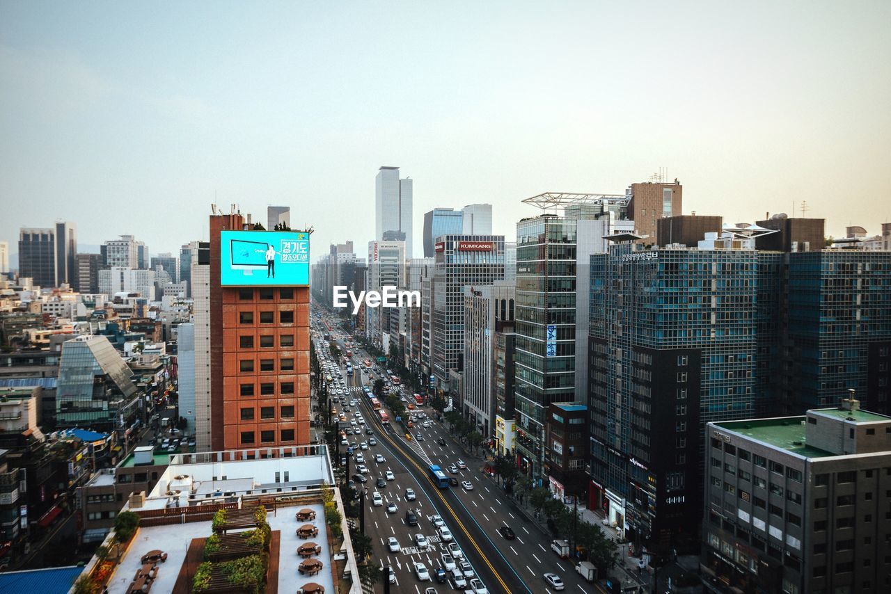 HIGH ANGLE VIEW OF CITYSCAPE