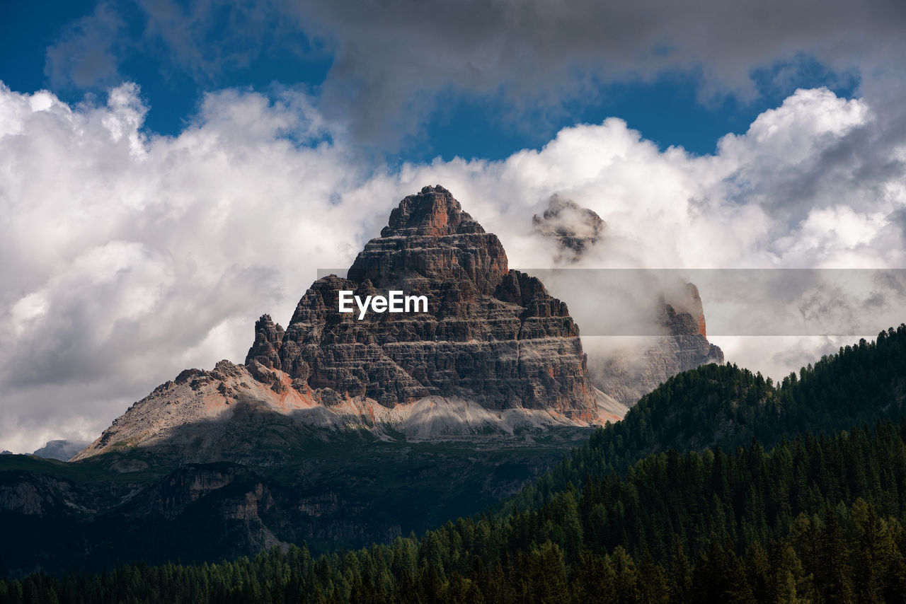 Rock formations on landscape against sky