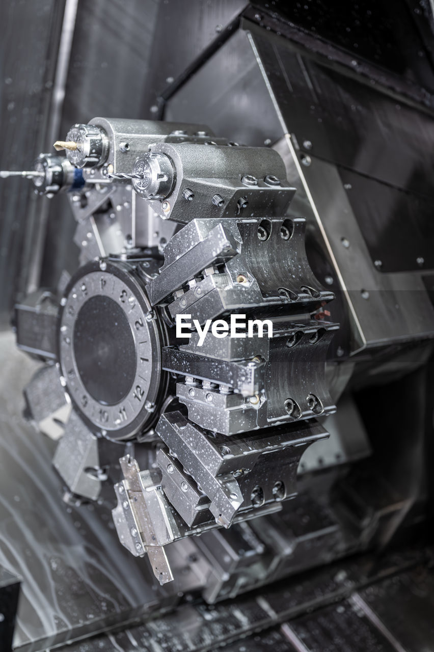 full frame shot of machine part