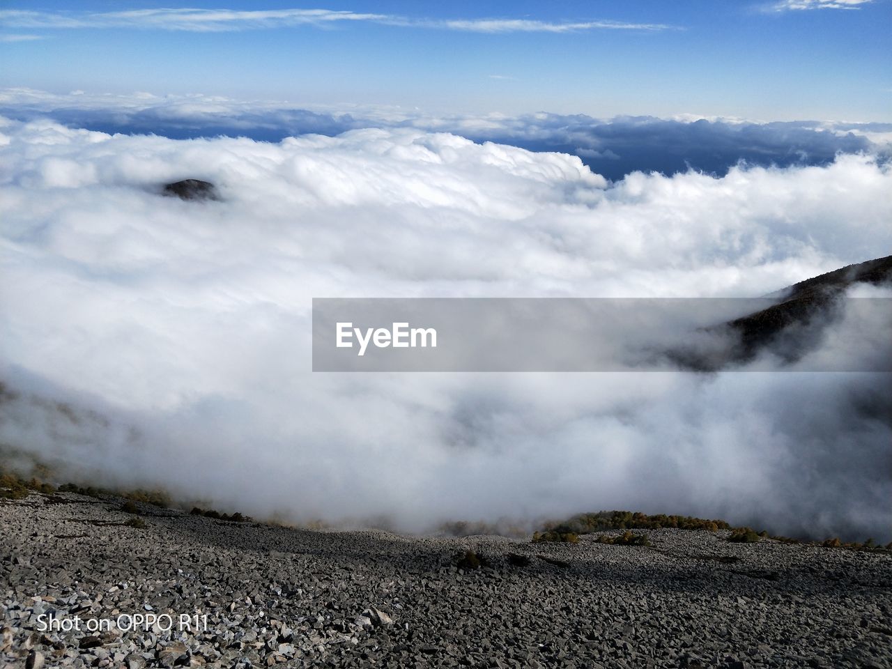 Scenic view of steam over landscape