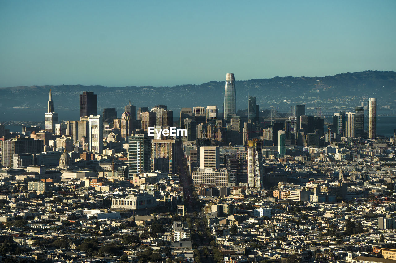 Aerial view of buildings in san francisco city