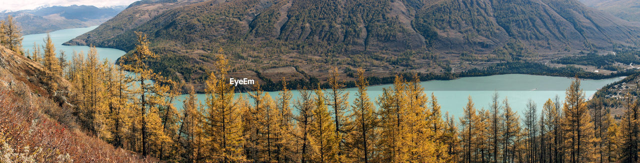 Scenic view of lake against mountain