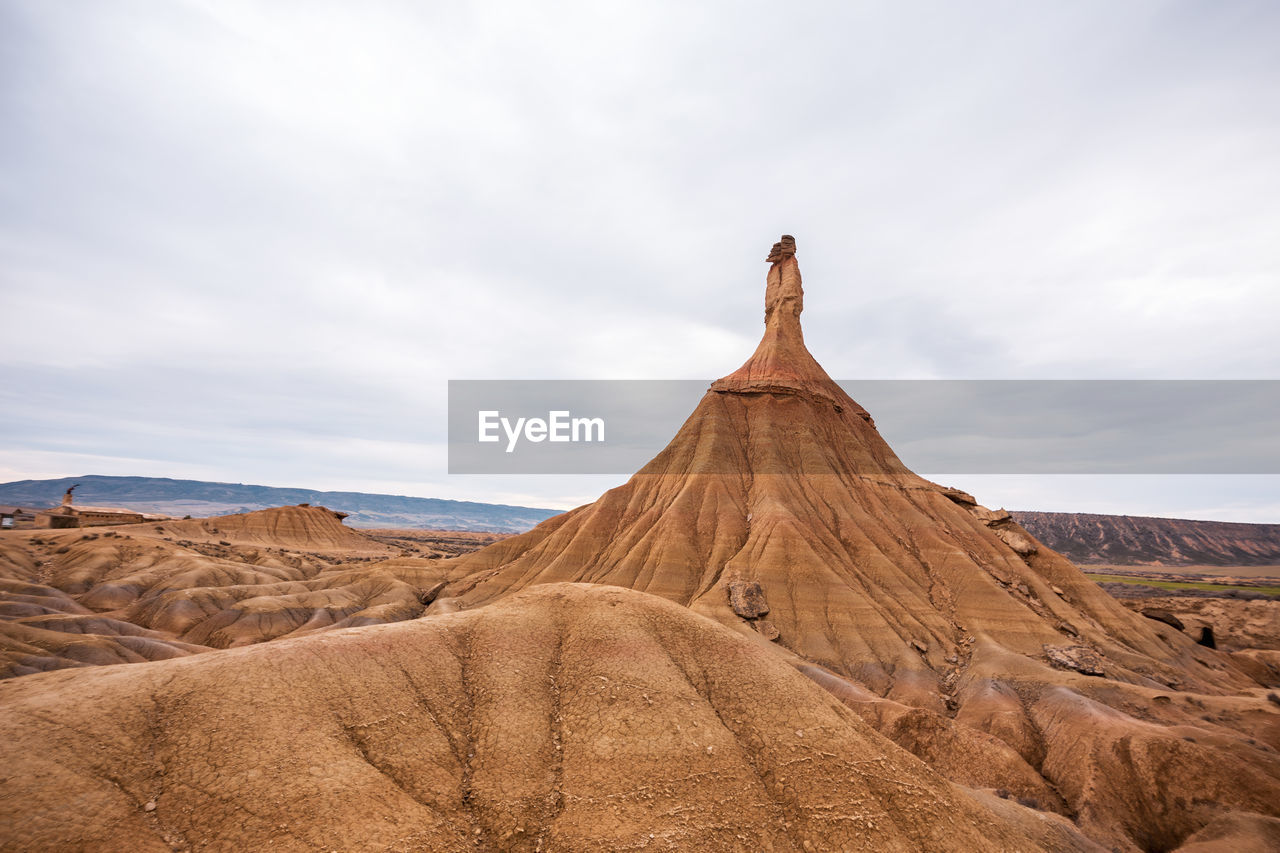 Scenic view of desert against sky