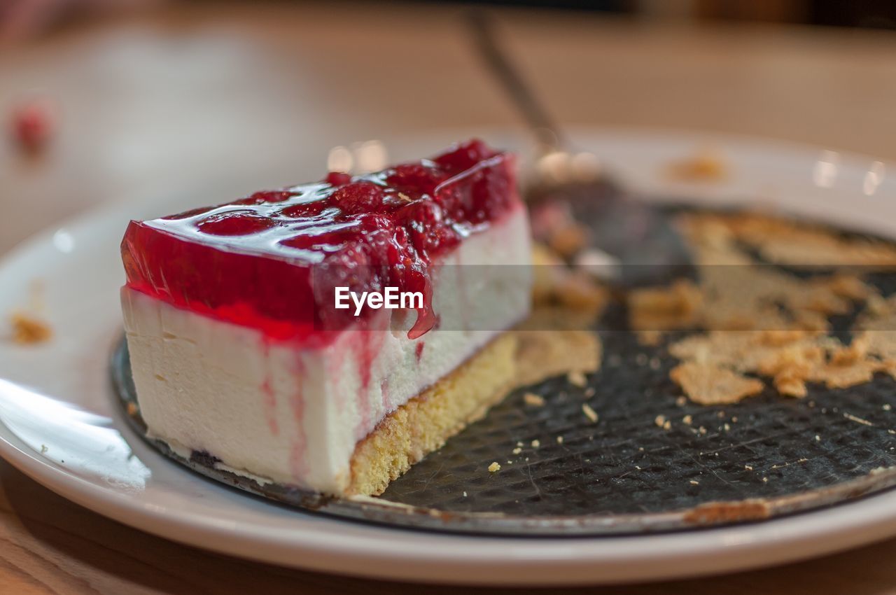 Close-up of cake in plate