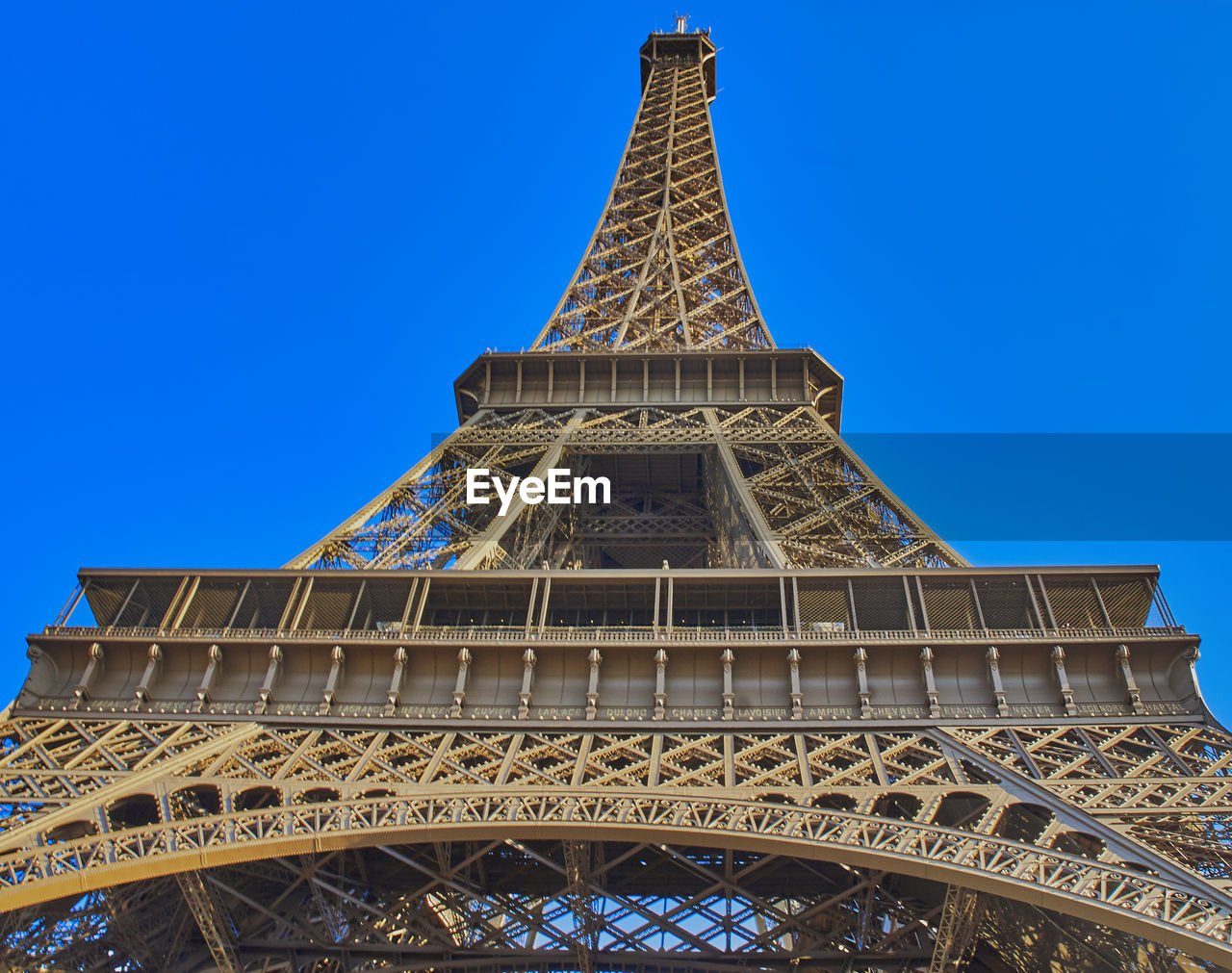 Low angle view of eiffel tower