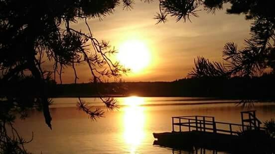 SUNSET OVER LAKE