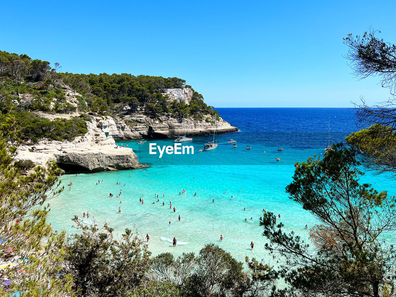Scenic view of mediterranean sea beach
