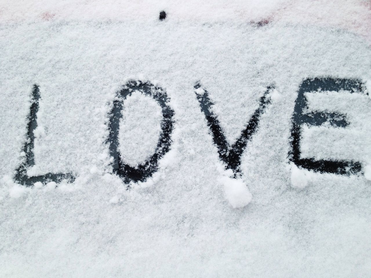 Love written in snow