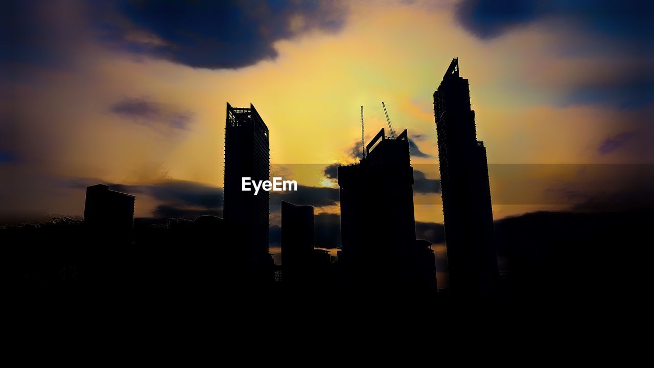 SILHOUETTE OF BUILDING DURING SUNSET