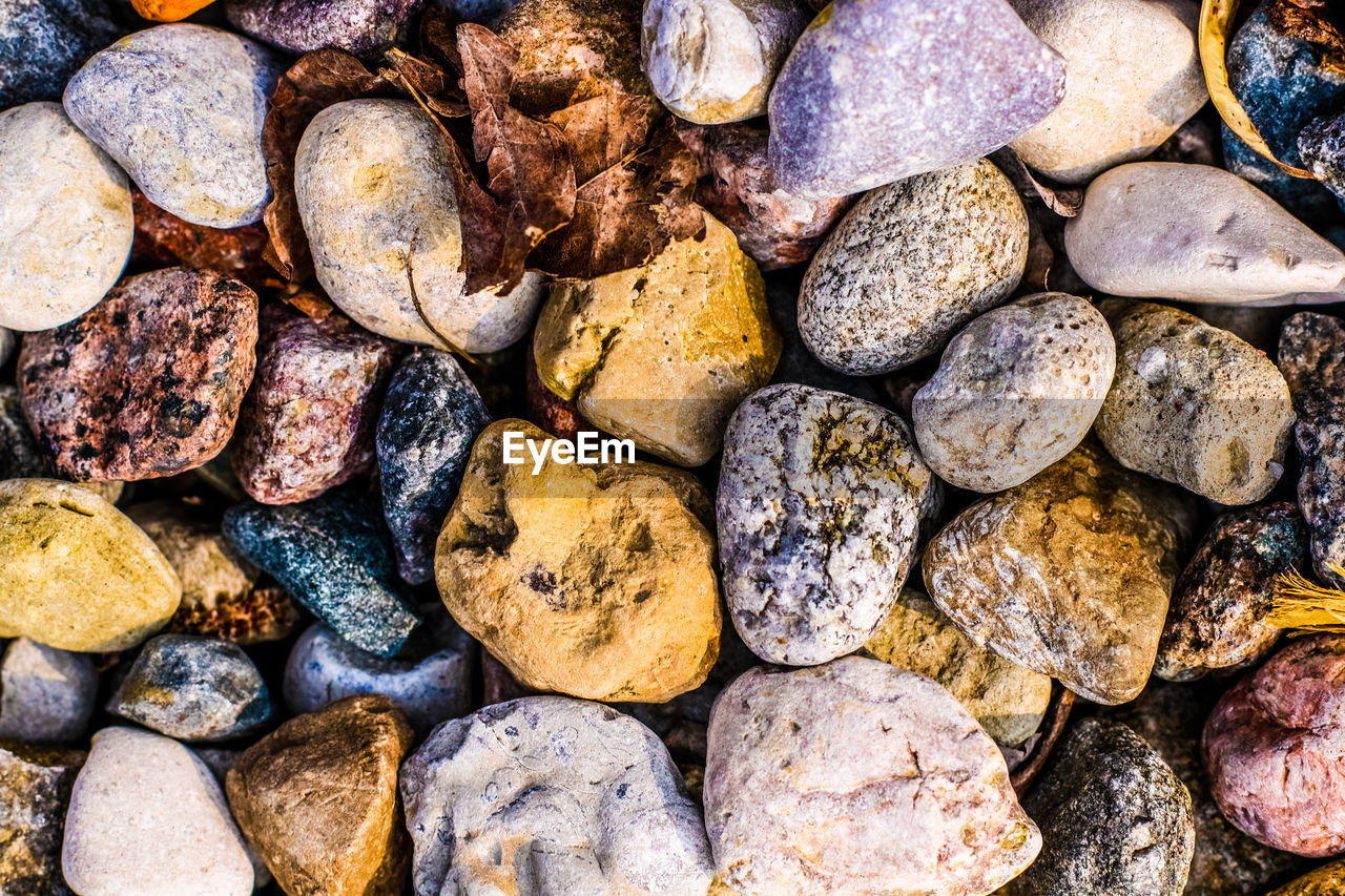 full frame shot of pebbles