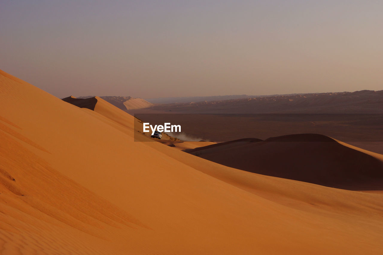 Scenic view of sand dunes