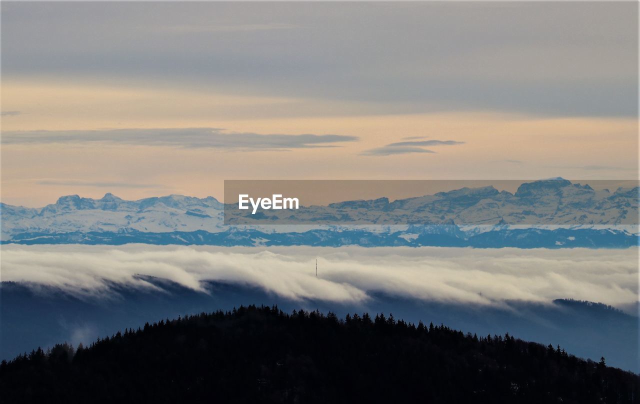 Breathtaking view over the swiss alps